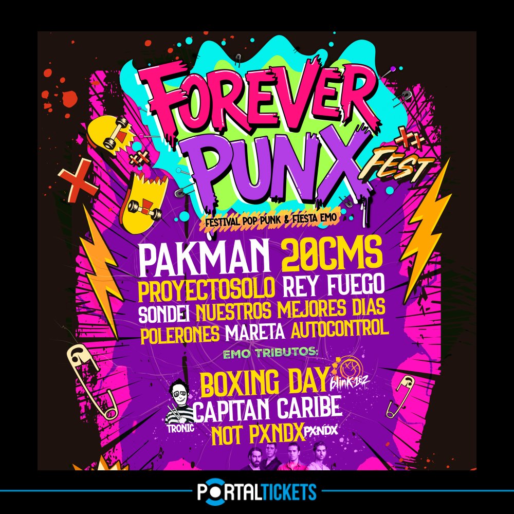 Flyer FOREVER PUNX FEST EN BUNKER BAR, CONCEPCIÓN