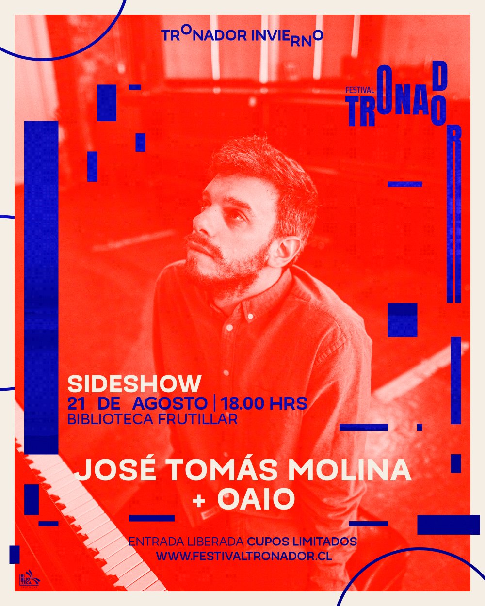 Flyer SIDESHOW TRONADOR | BIBLIOTECA FRUTILLAR