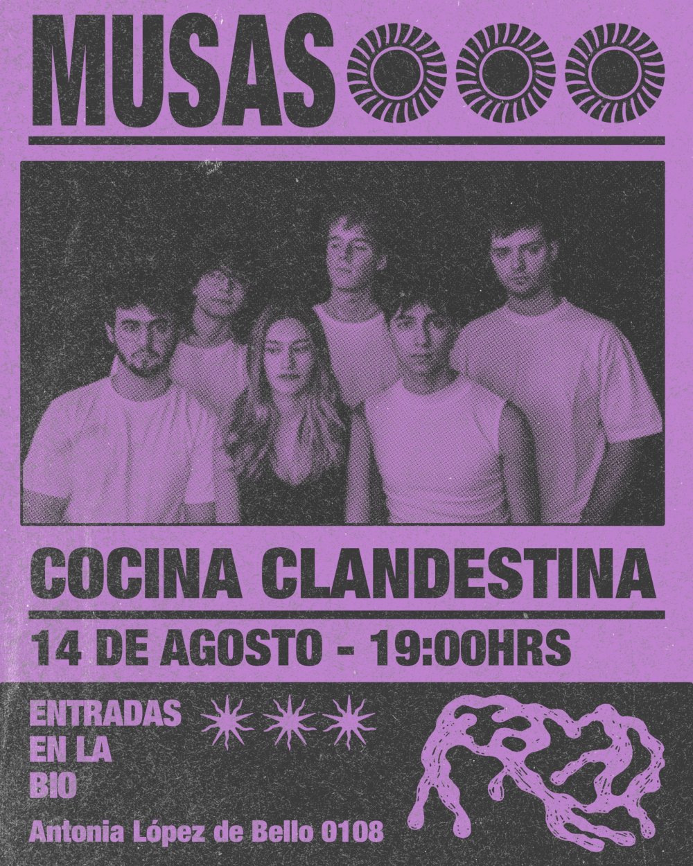 Flyer MUSAS EN COCINA CLANDESTINA