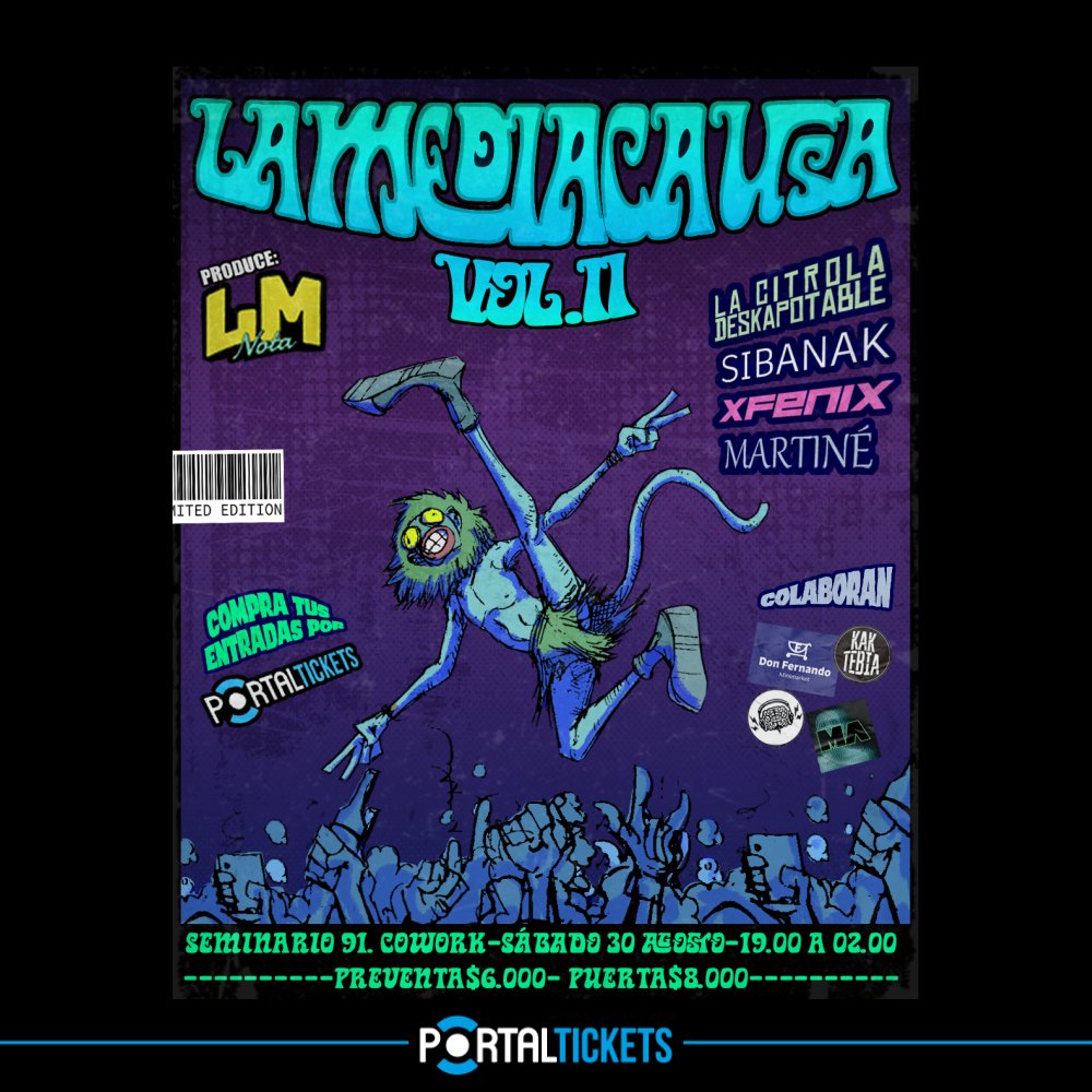Flyer LA MEDIA CAUSA II EN PUERTO MONTT