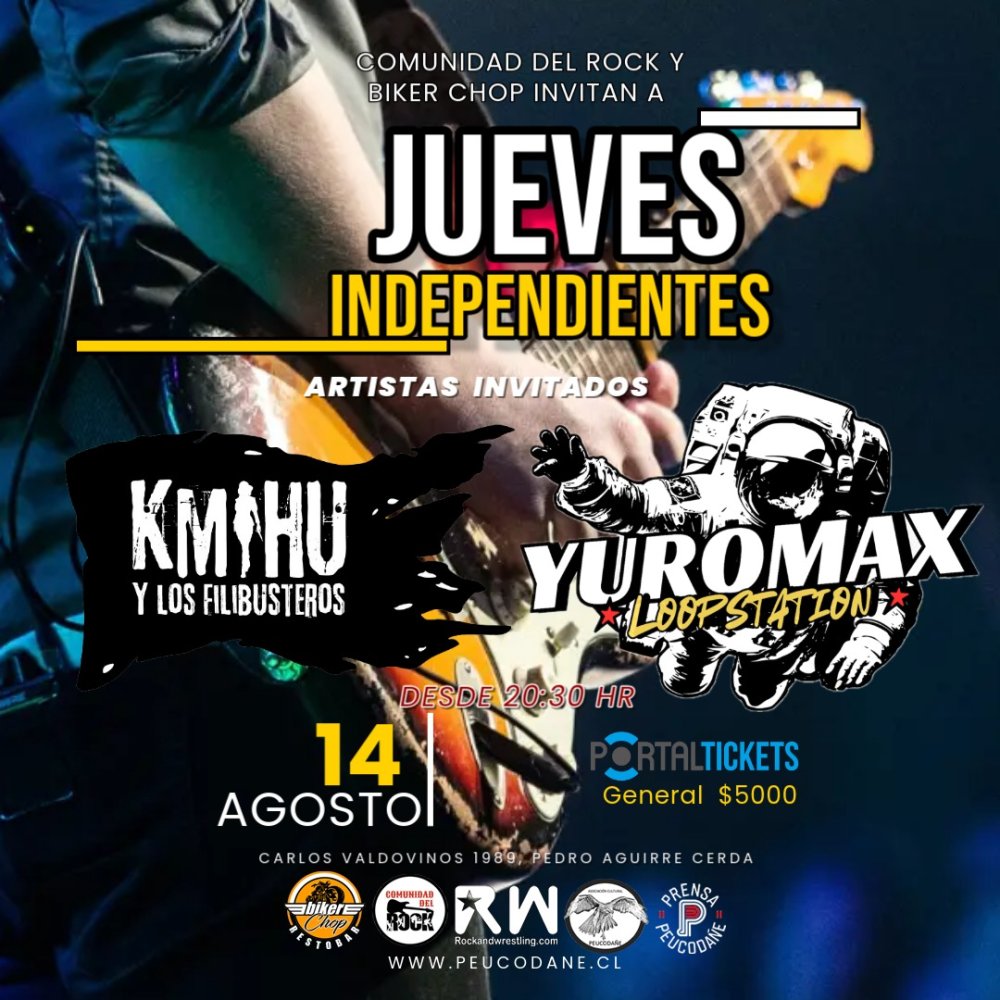 Flyer KAMIHU Y LOS FILIBUSTEROS EN BIKER CHOP