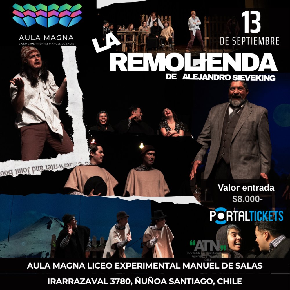 Flyer Evento LA REMOLIENDA EN LICEO MANUEL DE SALAS