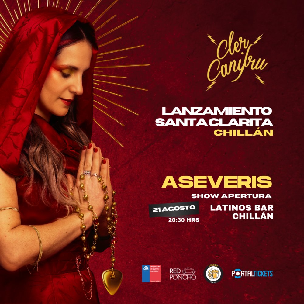 Flyer CLER CANIFRÚ + ASEVERIS EN LATINOS BAR, CHILLÁN