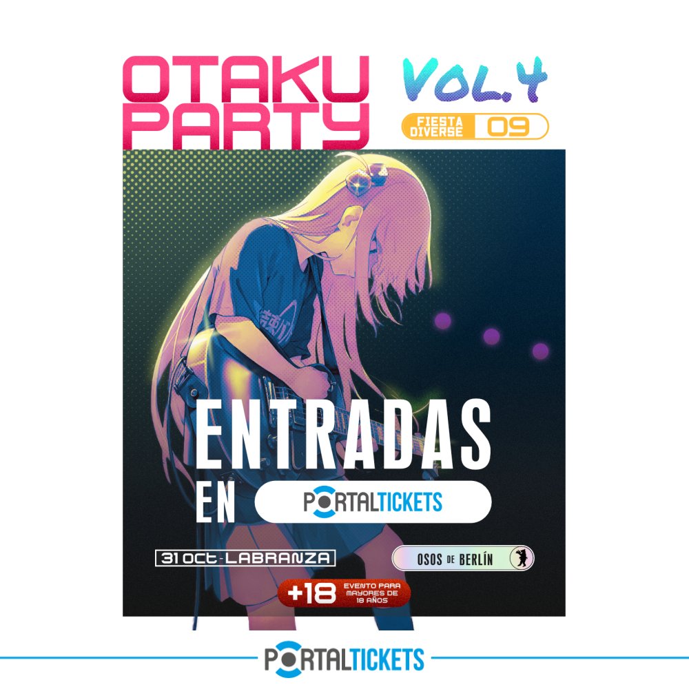 Flyer OTAKU PARTY VOL 4 EN OSOS DE BERLÍN, TEMUCO