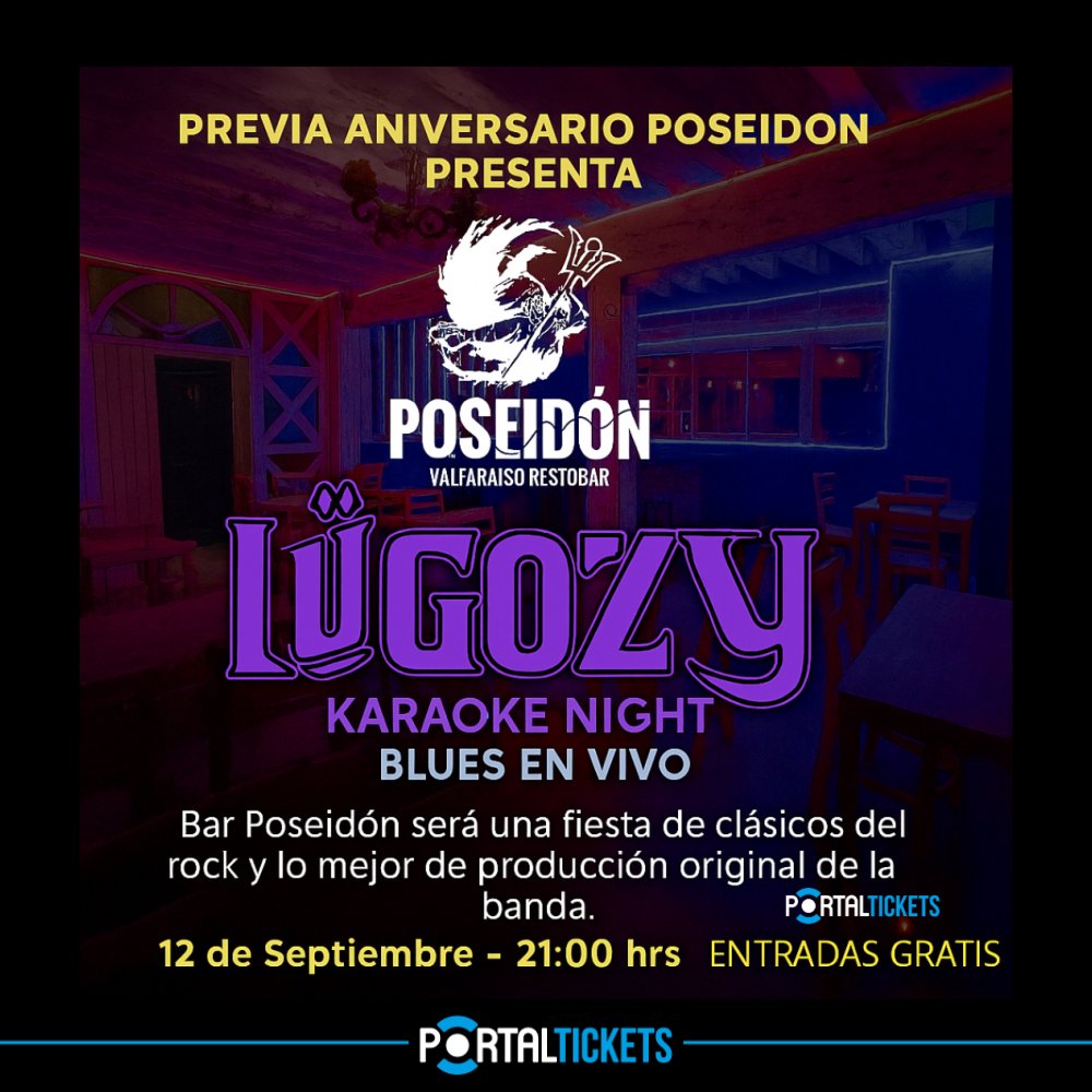 Flyer PREVIA ANIVERSARIO POSEIDÓN, VALPARAÍSO