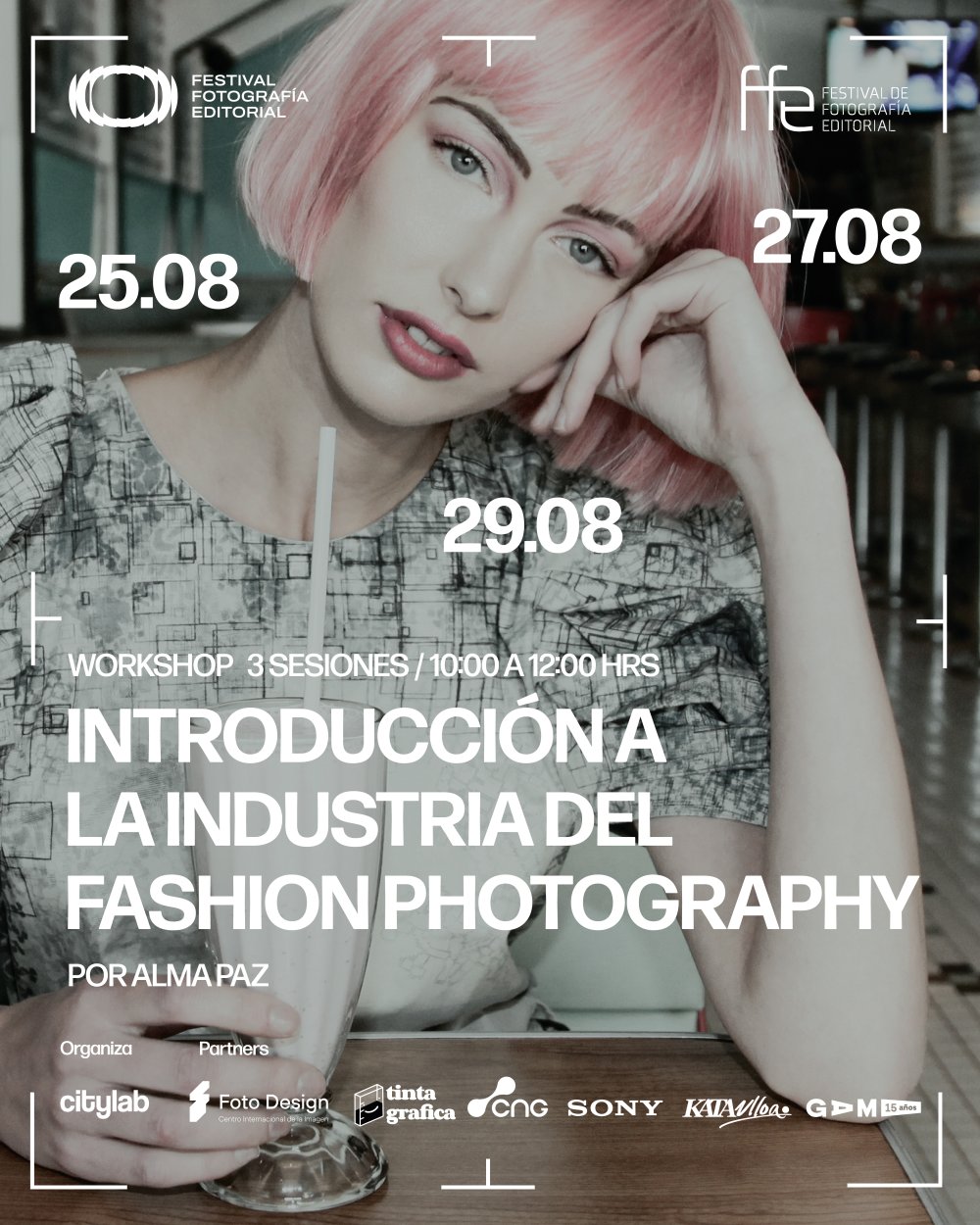 Flyer WORKSHOP INTRODUCCIÓN A LA INDUSTRIA DE LA FASHION PHOTOGRAPHY EN CITYLAB, GAM