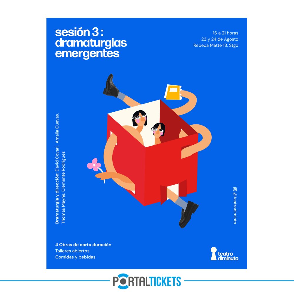 Flyer TEATRO DIMINUTO SESIÓN III: DRAMATURGIAS EMERGENTES- 23 DE AGOSTO