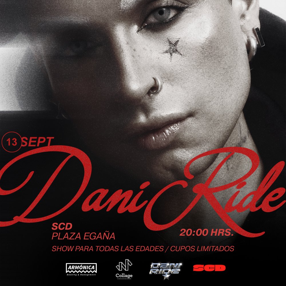 Flyer DANI RIDE EN SALA SCD EGAÑA