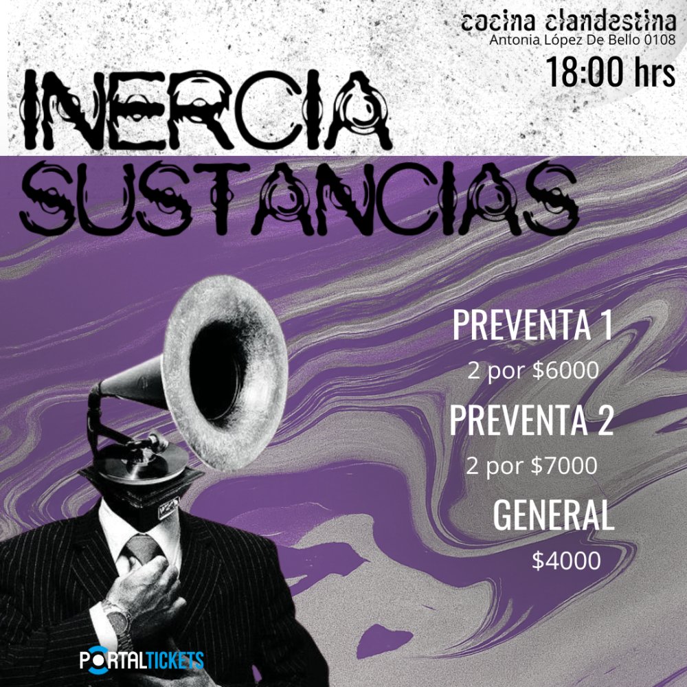 Flyer RITUAL: INERCIA + SUSTANCIAS EN COCINA CLANDESTINA