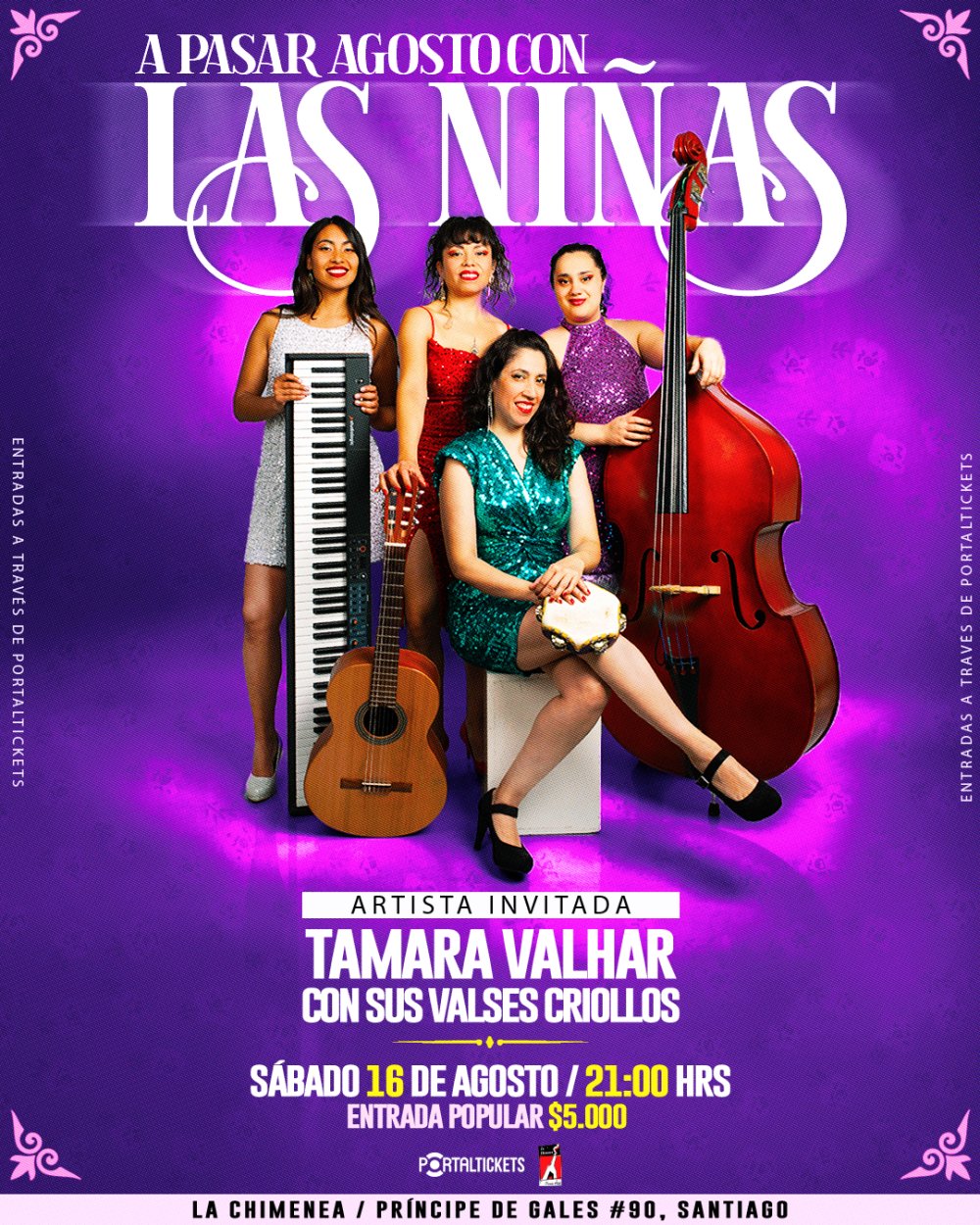 Flyer A PASAR AGOSTO CON LAS NIÑAS EN LA CHIMENEA