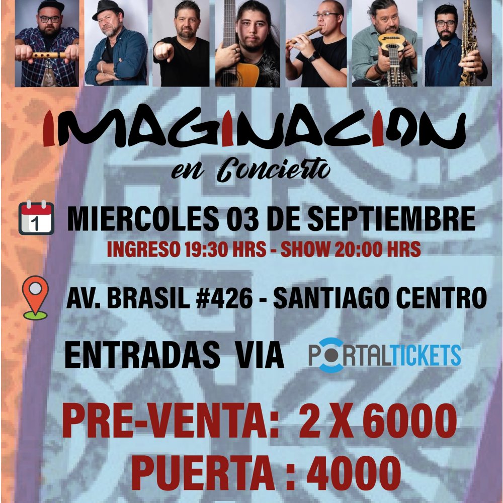 Flyer CONJUNTO IMAGINACION EN DANGELUS RESTOBAR