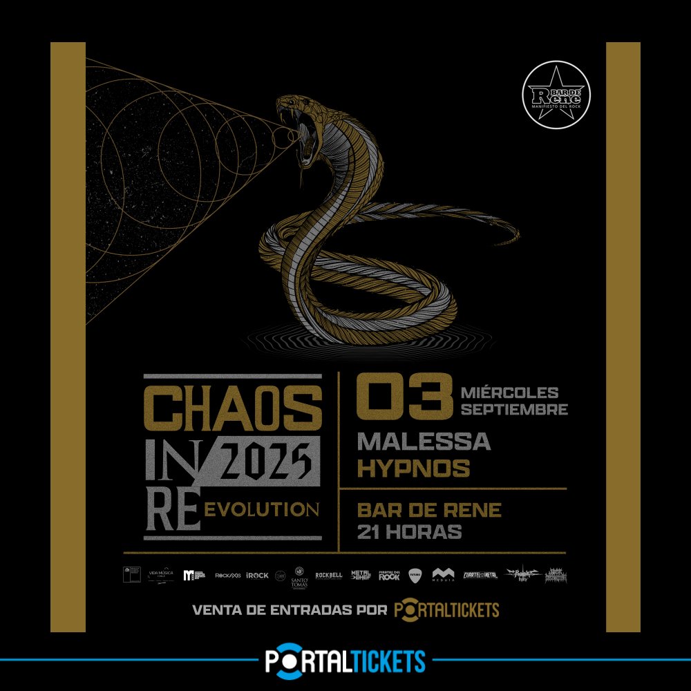 Flyer CHAOS IN REEVOLUTION FEST 2: MALESSA + HYPNOS EN BAR DE RENÉ