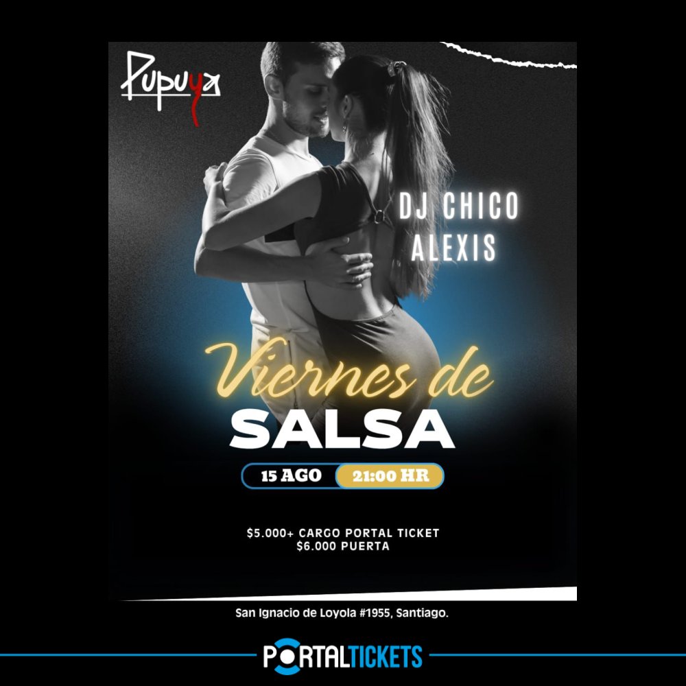 Flyer DJ CHICO ALEXIS EN PUPUYA RESTAURANT