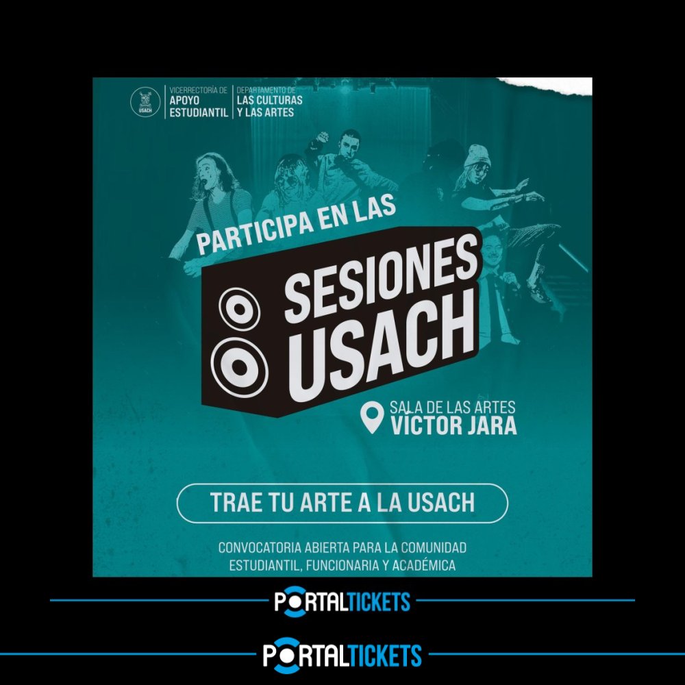 Flyer SESIONES USACH 9 EN SALA DE LAS ARTES VÍCTOR JARA