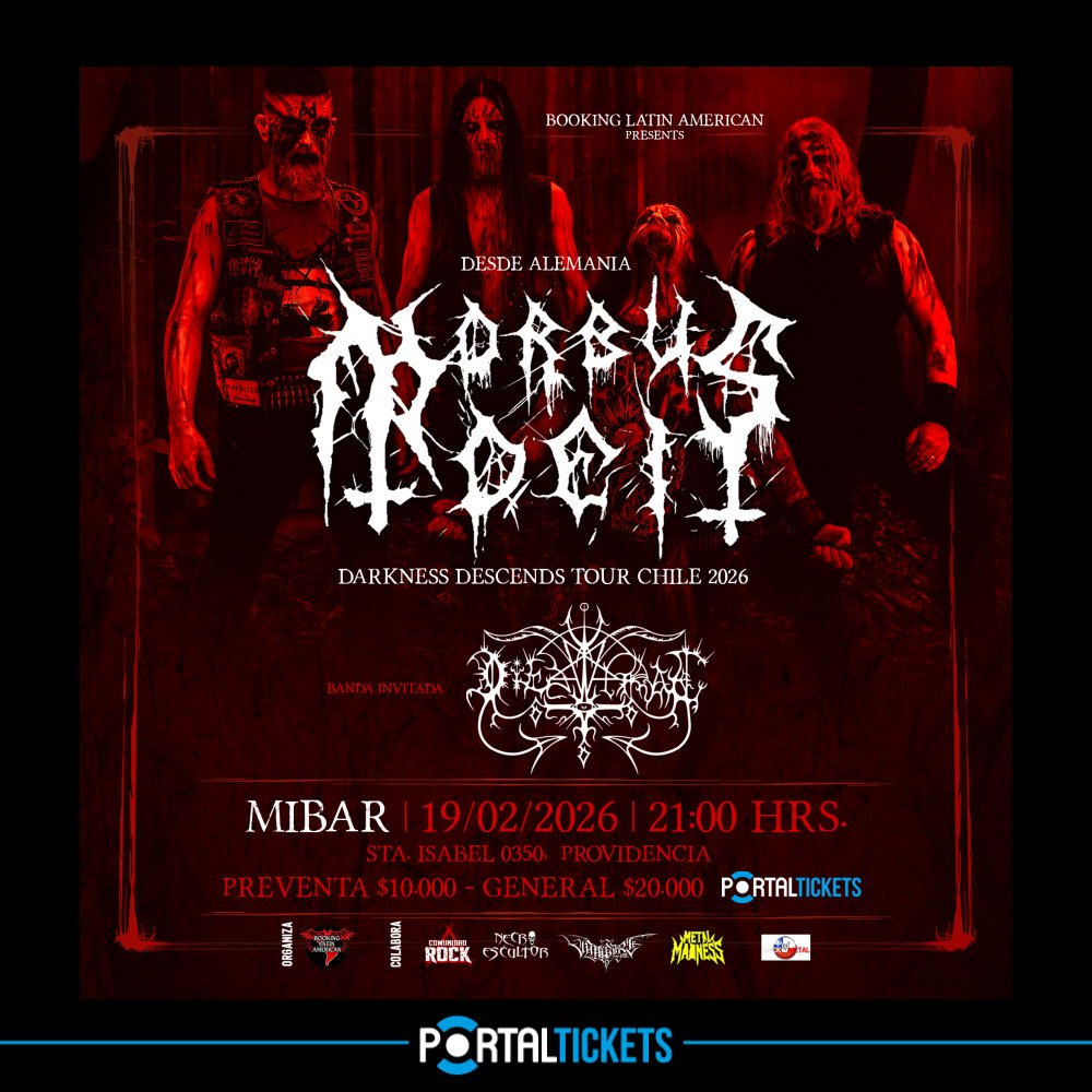 Flyer BLACK METAL ALEMAN: DIES IRAE EN MIBAR SANTIAGO