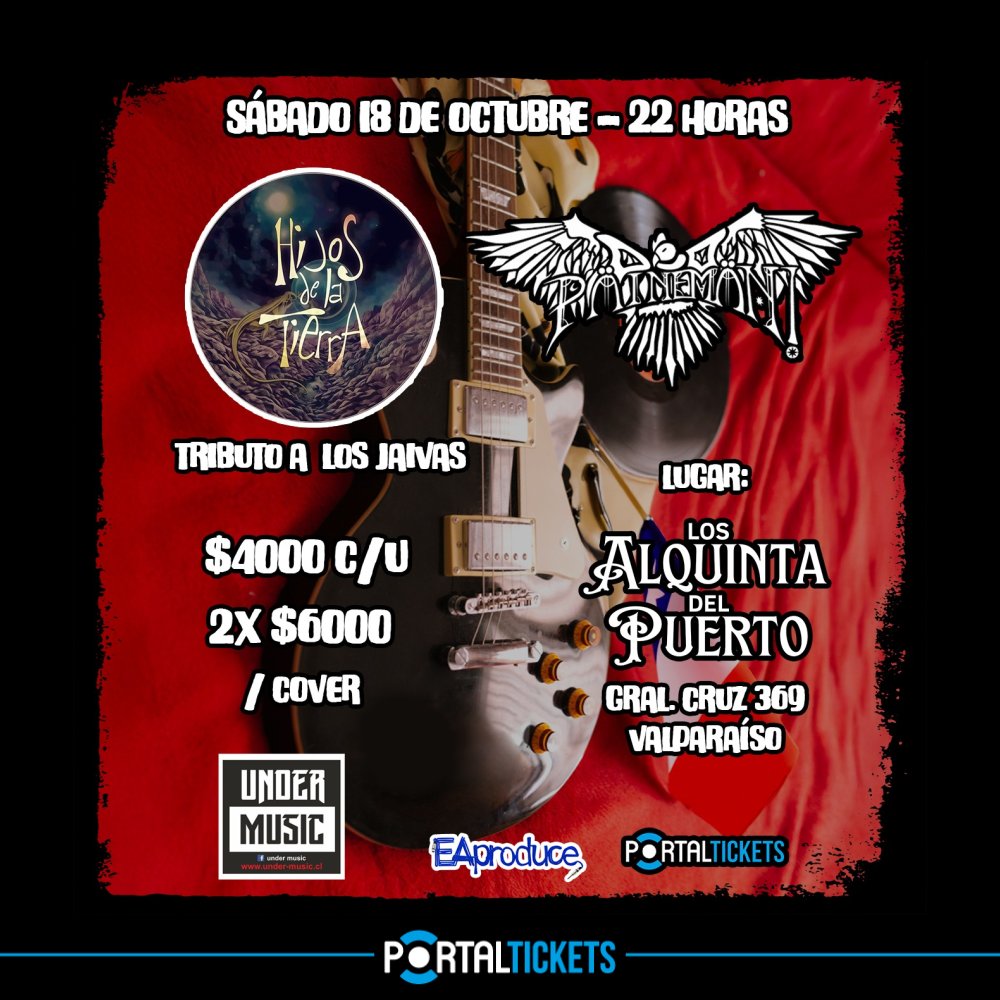 Flyer Evento ENVÍA DE REGALO TICKETS PARA MAMBO ANDINO EN LOS ALQUINTA DEL PUERTO, VALPARAÍSO