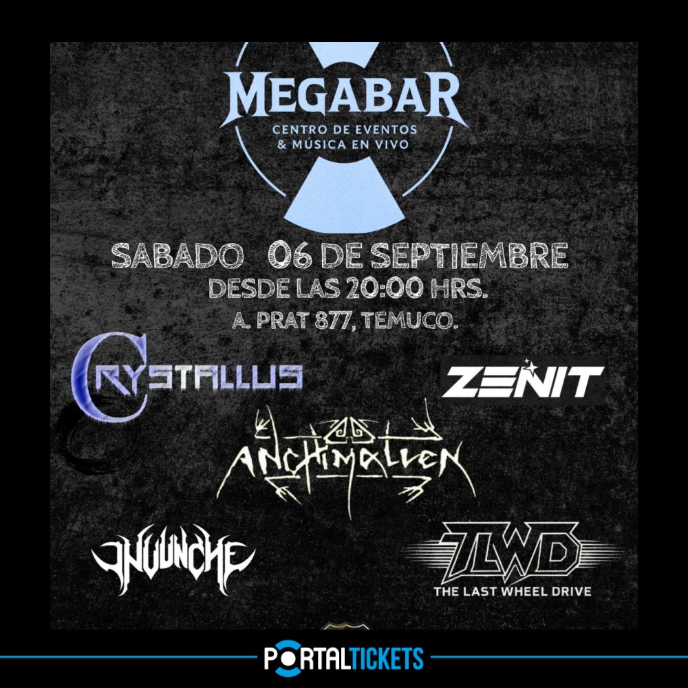 Flyer Evento APERTURA MEGABAR, TEMUCO