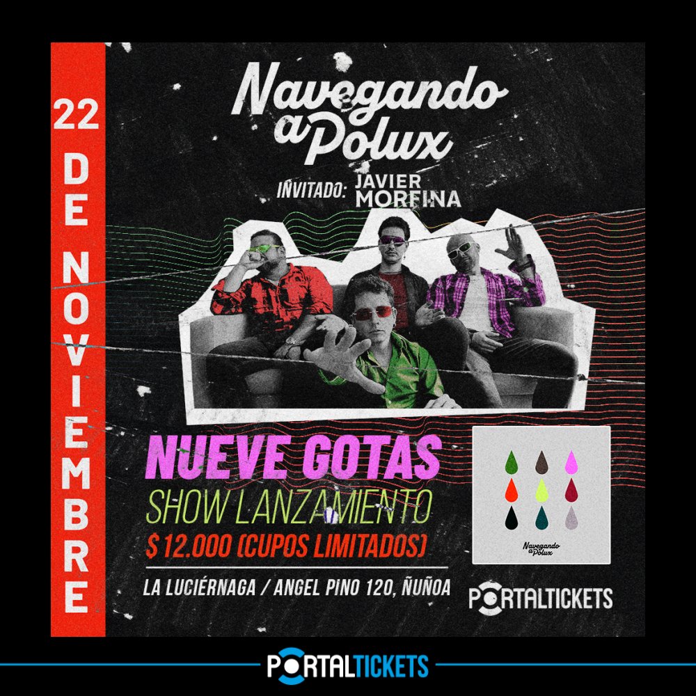 Flyer NAVEGANDO A PÓLUX PRESENTA: NUEVE GOTAS EN LA LUCIERNAGA CIRCULO SOCIAL