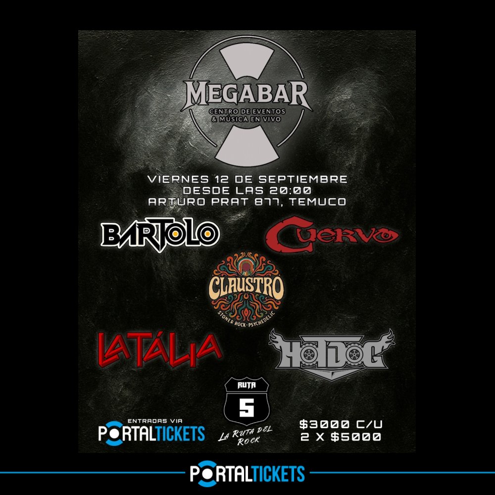Flyer Evento MEGABARFEST EN TEMUCO