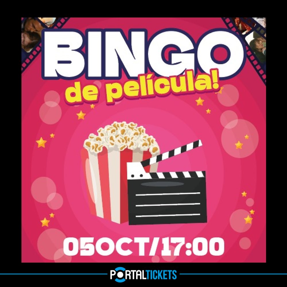Flyer Evento ENVÍA DE REGALO TICKETS PARA BINGO DE PELÍCULA EN ROBERTA RESTOBAR