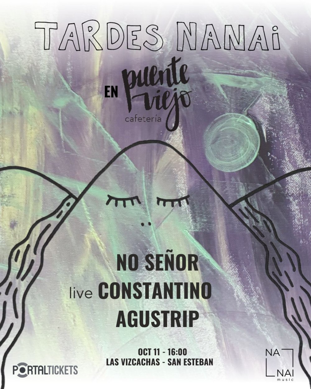 Flyer Evento TARDES NANAI EN PUENTE VIEJO, LOS ANDES