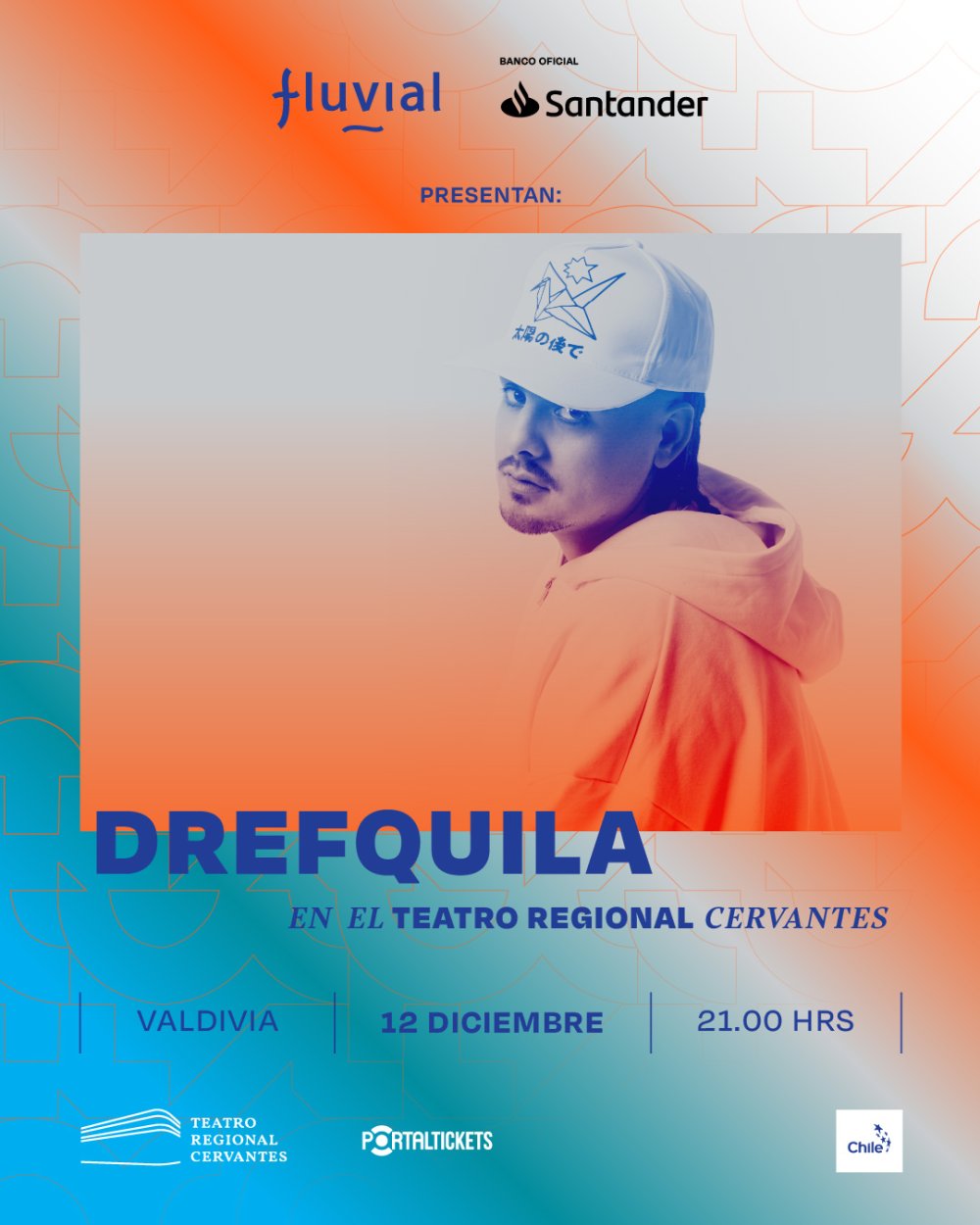 Flyer FLUVIAL 2025: TEATRO REGIONAL CERVANTES: DREFQUILA | 12 DICIEMBRE