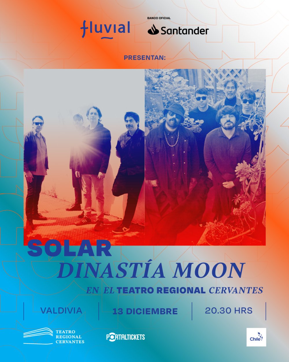 Flyer FLUVIAL 2025: TEATRO REGIONAL CERVANTES: SOLAR + DINASTÍA MOON | 13 DICIEMBRE