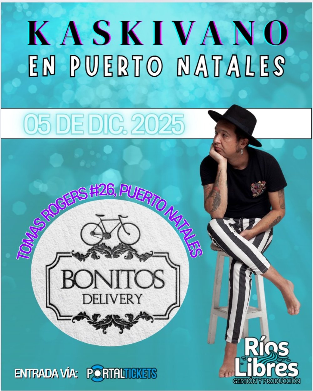 Flyer Evento KASKIVANO EN LOS BONITOS, PUERTO NATALES