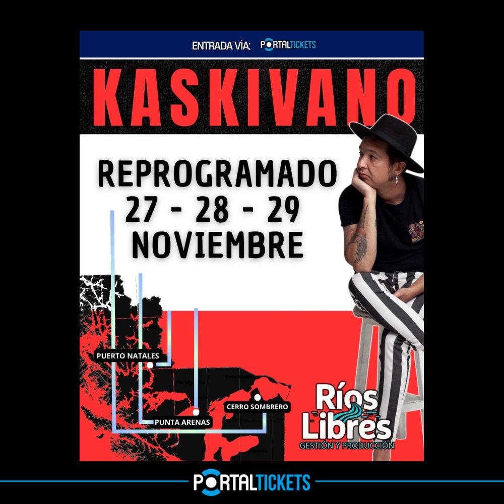 Flyer KASKIVANO EN LA OTRA AVENIDA, PUNTA ARENAS