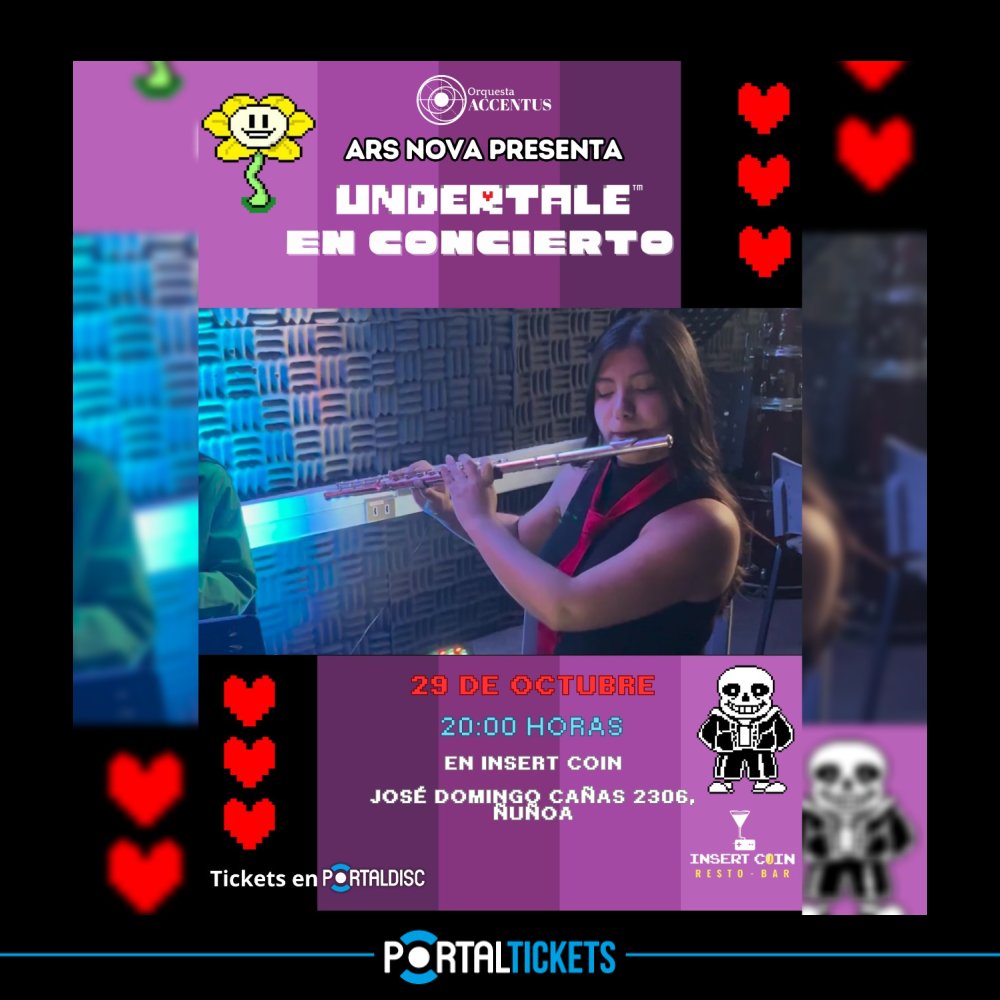 Flyer Evento UNDERTALE EN CONCIERTO EN INSERT COIN