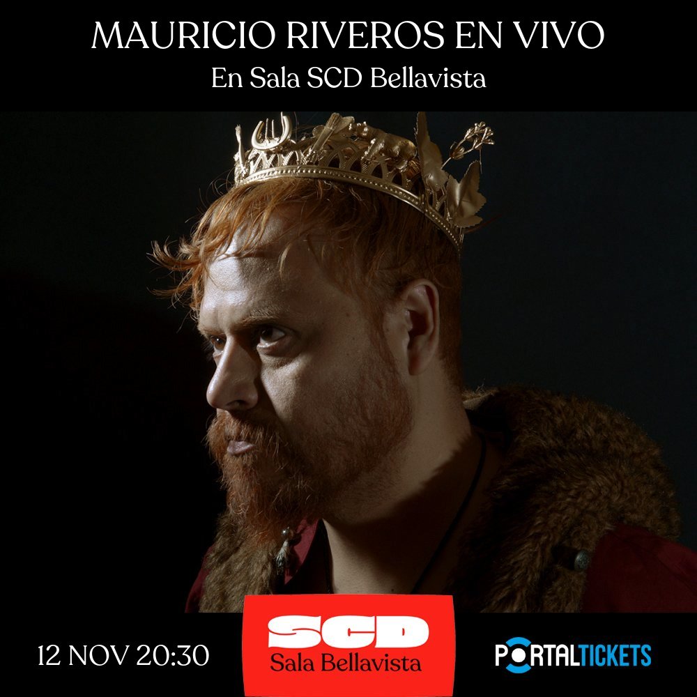 Flyer MAURICIO RIVEROS EN VIVO EN SALA SCD BELLAVISTA