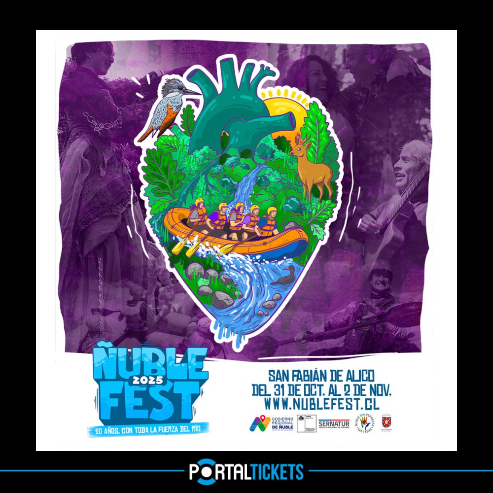 Flyer Evento ÑUBLEFEST 2025: 20 AÑOS!!