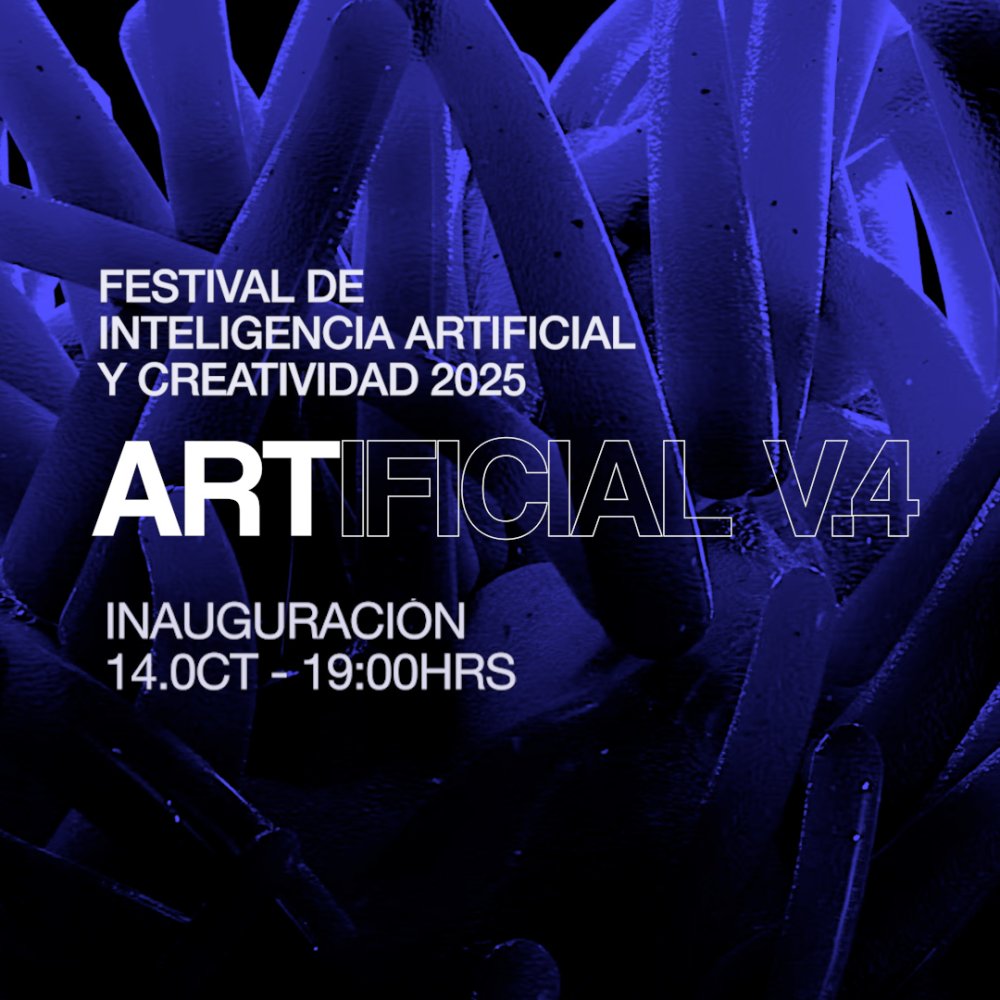 Flyer Evento INAUGURACIÓN FESTIVAL ARTIFICIAL: IA Y CREATIVIDAD EN CITYLAB, GAM