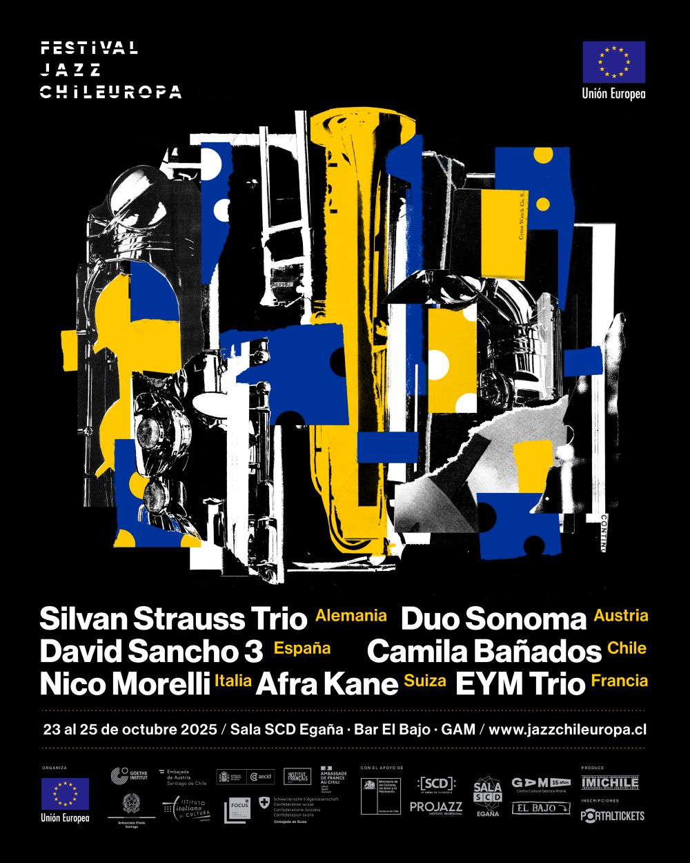 Flyer Evento FESTIVAL DE JAZZ CHILEUROPA 2025