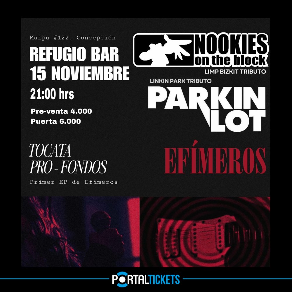 Flyer TOCATA PRO FONDOS EP EFIMEROS EN REFUGIO BAR, CONCEPCIÓN