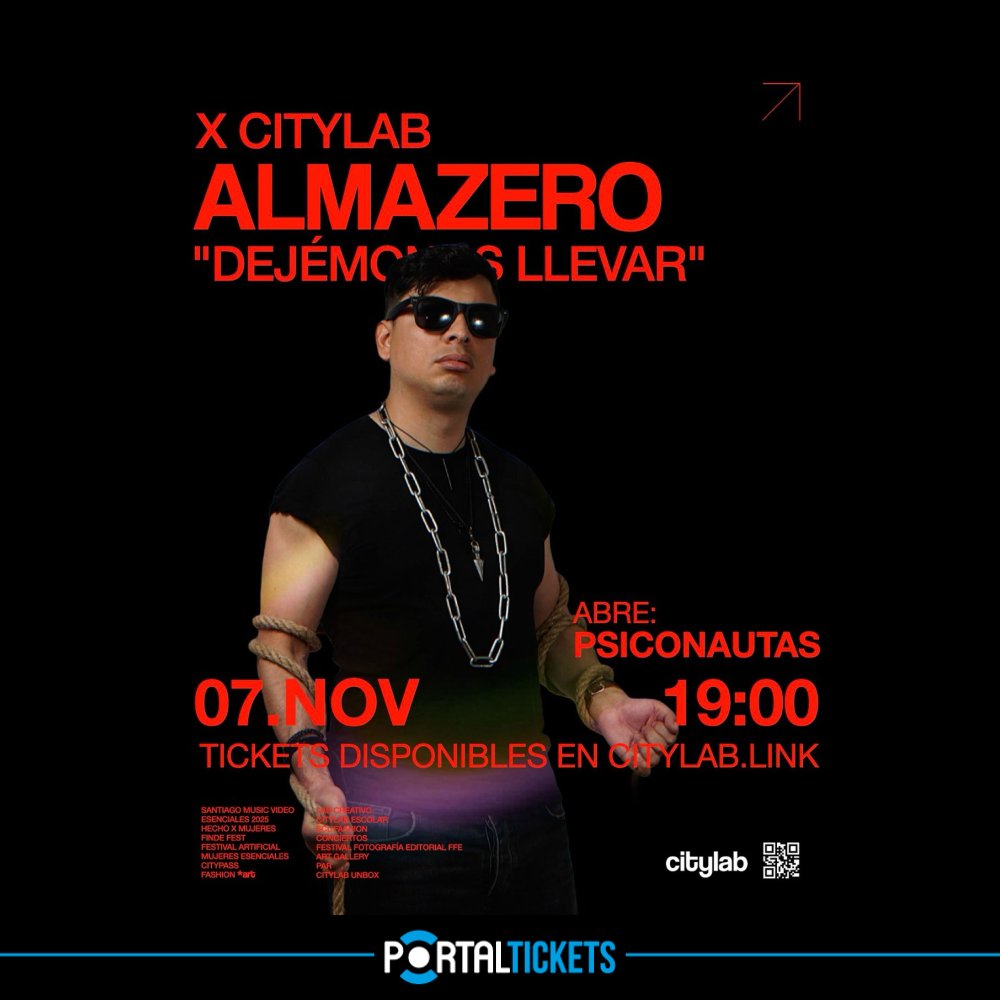 Flyer Evento ALMAZERO PRESENTA DEJÉMONOS LLEVAR EN CITYLAB, GAM