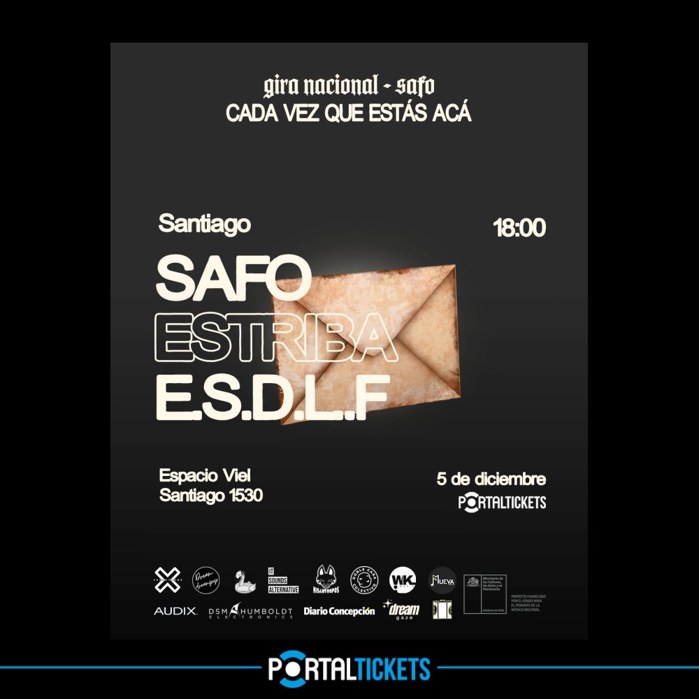 Flyer GIRA NACIONAL SAFO + E.S.D.L.F + ESTRIBA EN ESPACIO VIEL