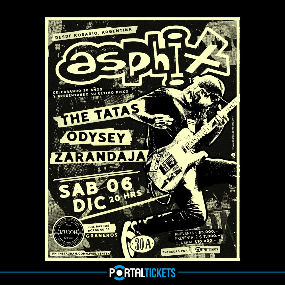 Flyer Evento ASPHIX EN CASA MUSOH, GRANEROS
