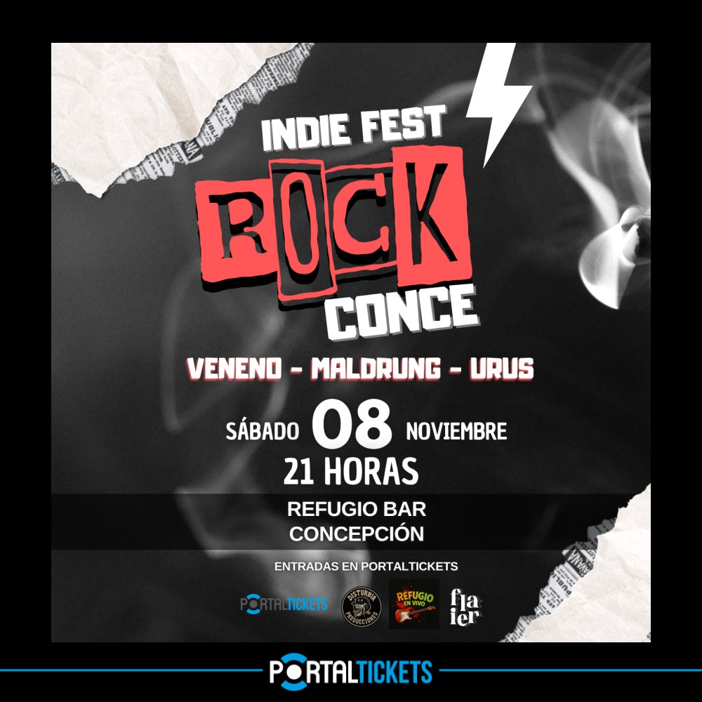 Flyer INDIE FEST ROCK CONCE EN REFUGIO BAR