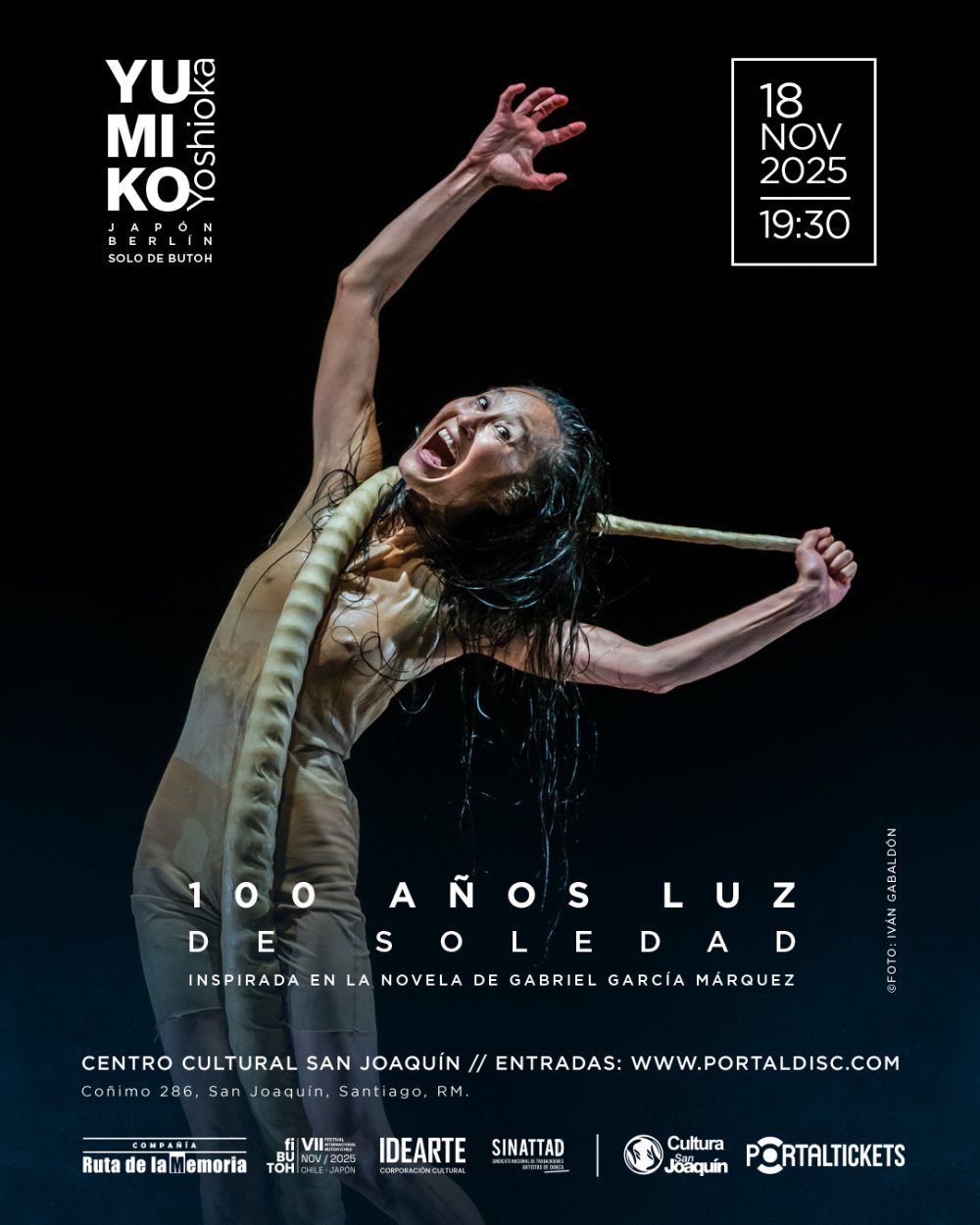 Flyer FUNCIÓN DE YUMIKO YOSHIOKA EN TEATRO DE SAN JOAQUÍN