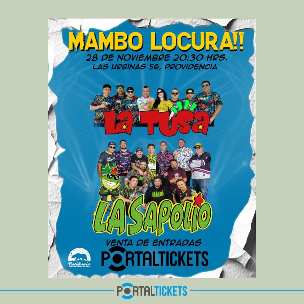 Flyer MAMBO LOCURA: LA TUSA + LA SAPOLIO EN CALIFORNIA CANTINA