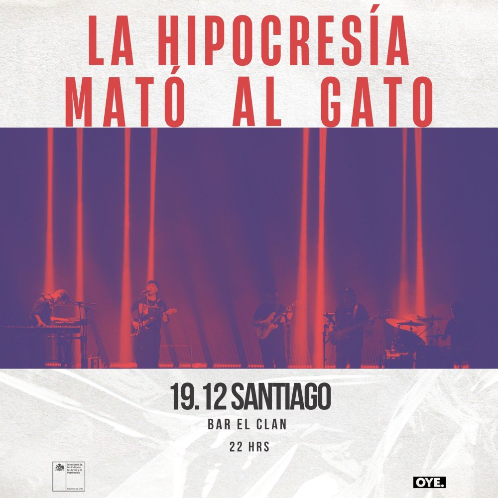 Flyer LA HIPOCRESÍA MATÓ AL GATO EN BAR EL CLAN