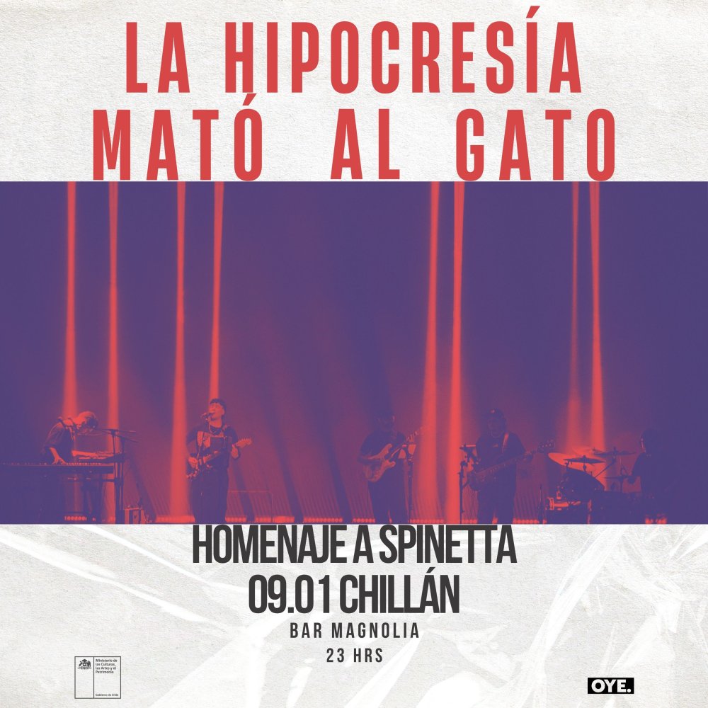 Flyer HOMENAJE A SPINETTA EN MAGBAR, CHILLÁN