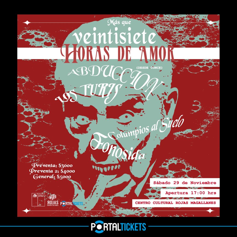 Flyer 27 HORAS DE AMOR EN ROJAS MAGALLANES