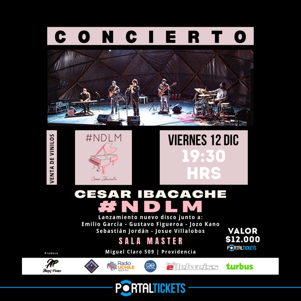 Flyer CÉSAR IBACACHE CONCIERTO EN SALA MASTER