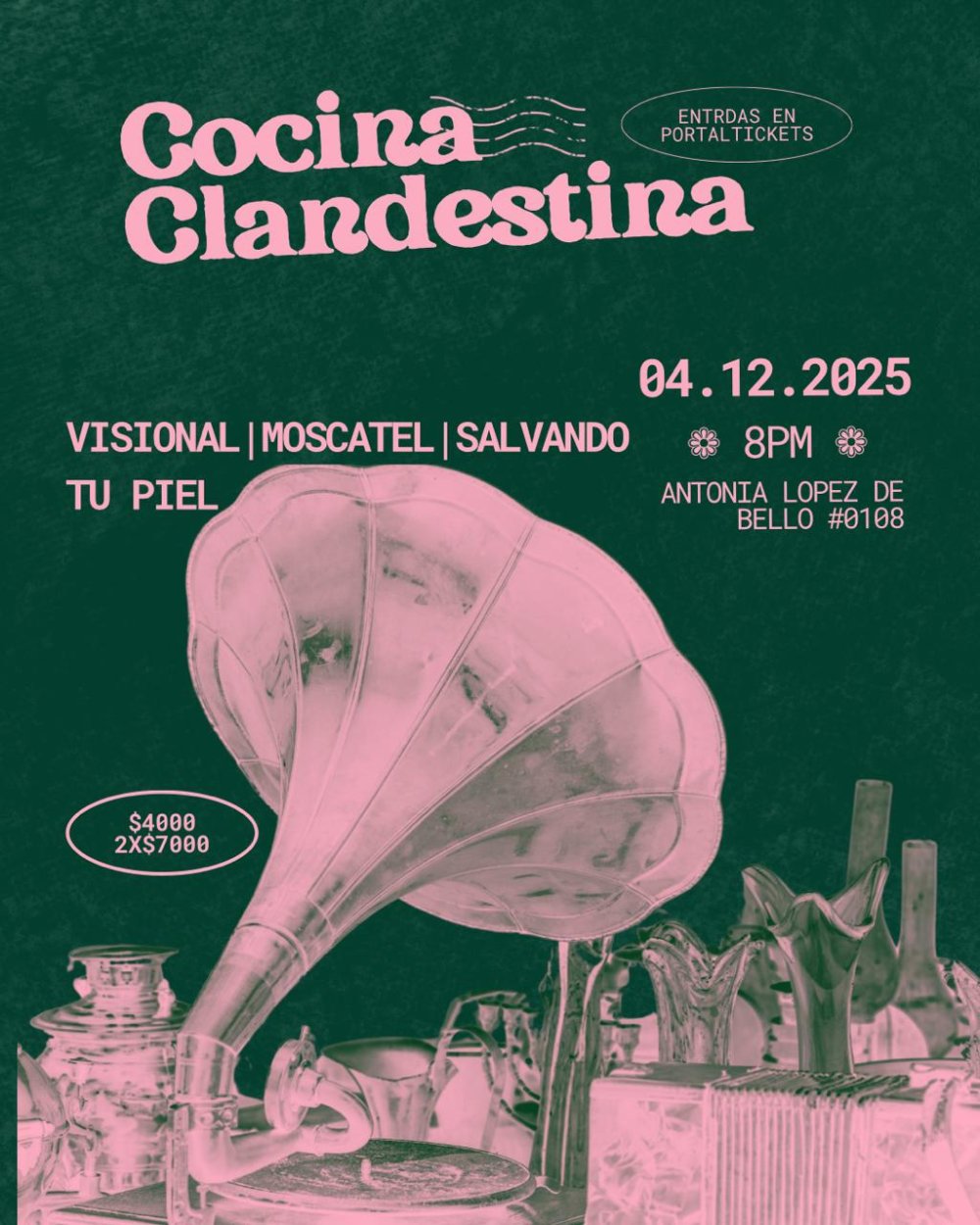 Flyer Evento TOCATA EN COCINA CLANDESTINA