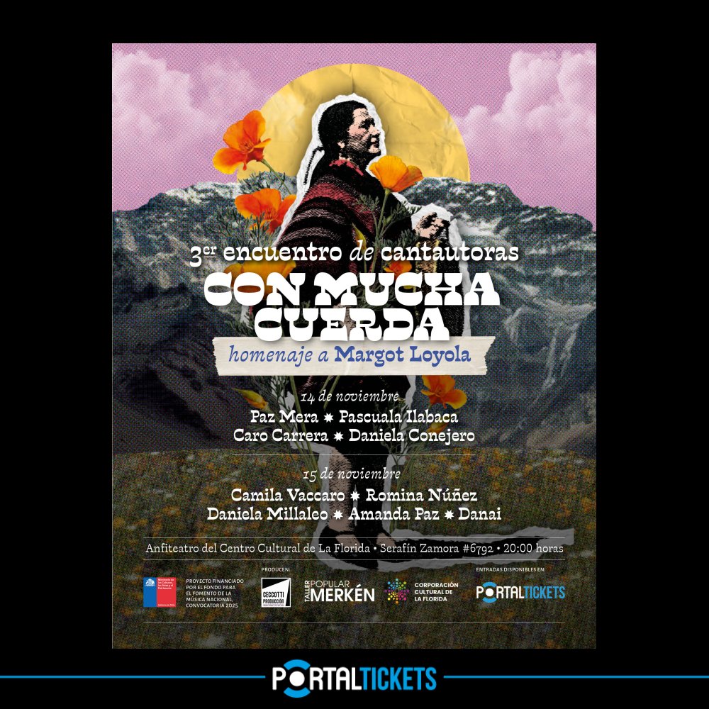 Flyer CANTAUTORAS CON MUCHA CUERDA / HOMENAJE A MARGOT LOYOLA