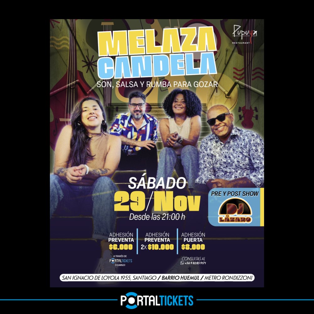 Flyer MELAZA CANDELA EN PUPUYA RESTAURANT