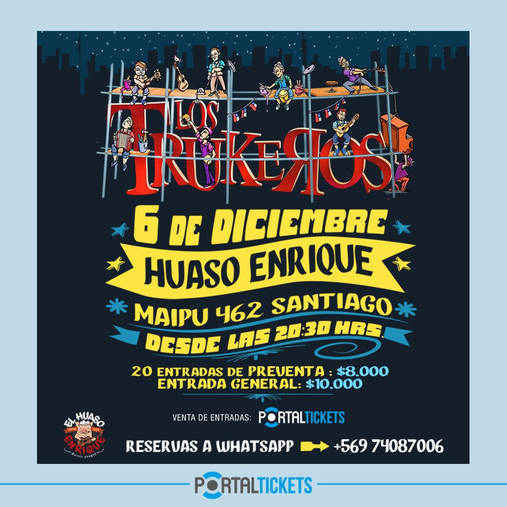 Flyer SÁBADOS DE CONCIERTOS: LOS TRUKEROS EN EL HUASO ENRIQUE