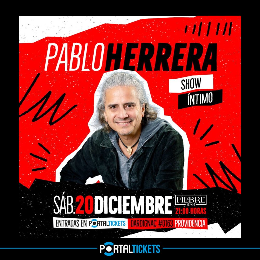 Flyer PABLO HERRERA EN TEATRO FIEBRE